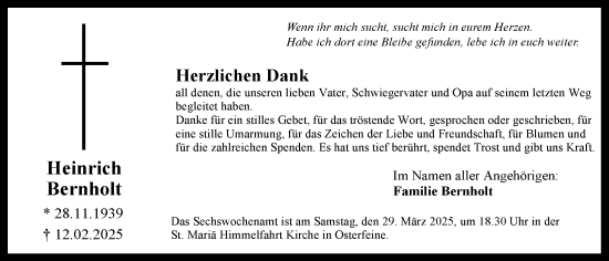 Anzeige von Heinrich Bernholt von OM-Medien