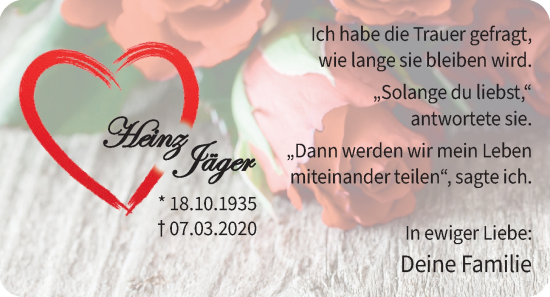 Anzeige von Heinz Jäger von OM-Medien