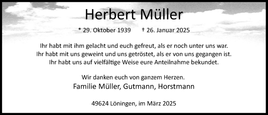Anzeige von Herbert Müller von OM-Medien