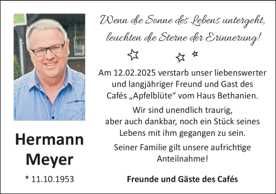 Anzeige von Hermann Meyer von OM-Medien