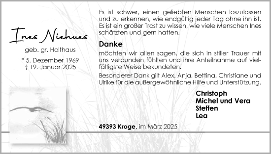 Anzeige von Ines Niehues von OM-Medien