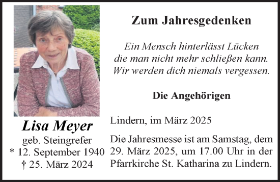 Anzeige von Lisa Meyer von OM-Medien