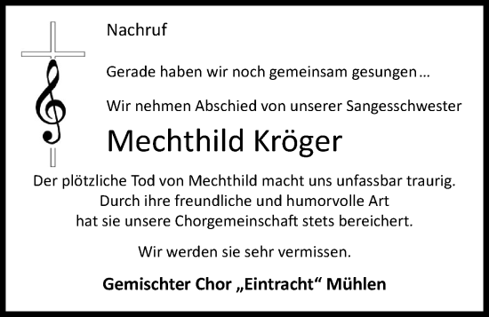 Anzeige von Mechthild Kröger von OM-Medien