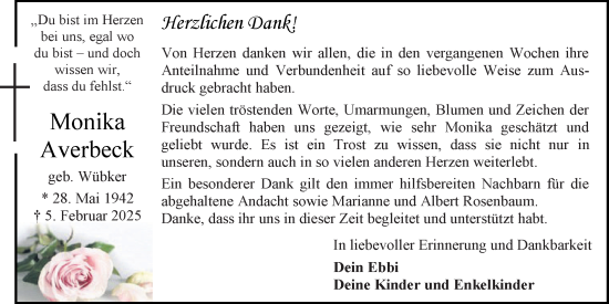 Anzeige von Monika Averbeck von OM-Medien