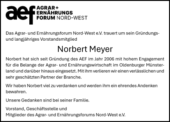 Anzeige von Norbert Meyer von OM-Medien