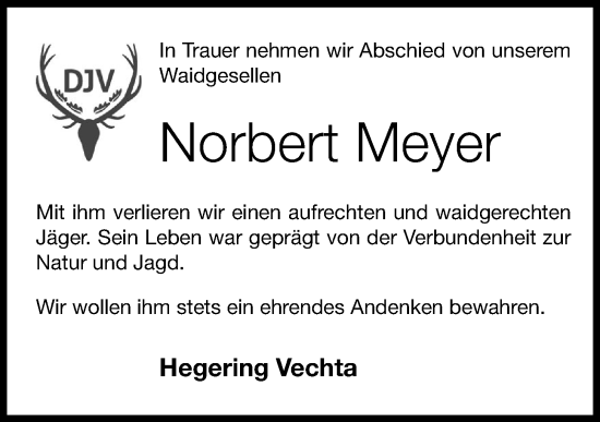 Anzeige von Norbert Meyer von OM-Medien