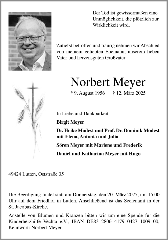 Anzeige von Norbert Meyer von OM-Medien