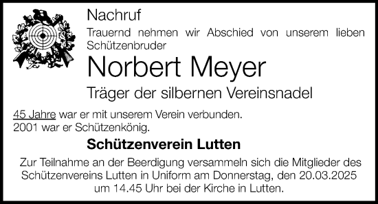 Anzeige von Norbert Meyer von OM-Medien