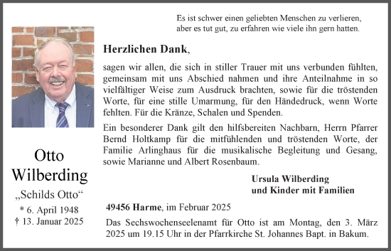Anzeige von Otto Wilberding von OM-Medien