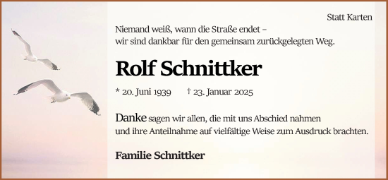 Anzeige von Rolf Schnittker von OM-Medien