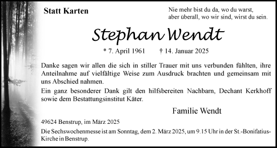 Anzeige von Stephan Wendt von OM-Medien