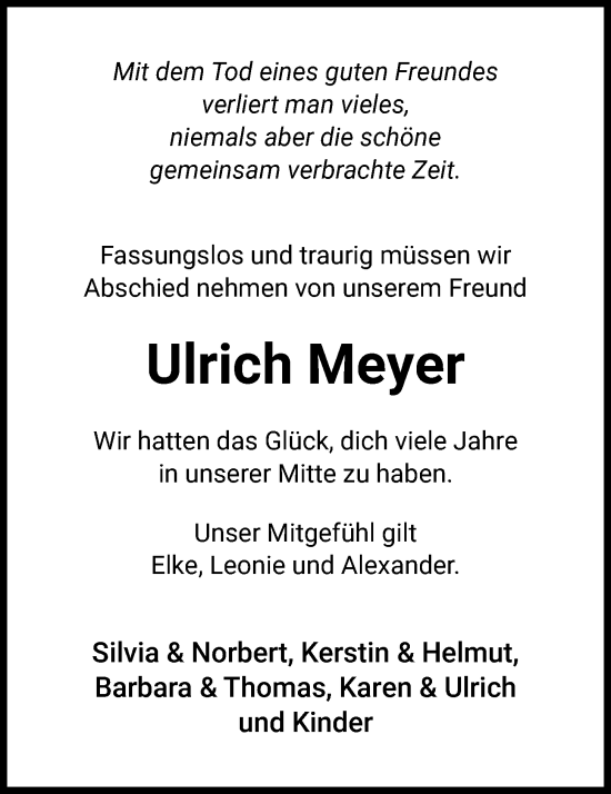 Anzeige von Ulrich Meyer von OM-Medien