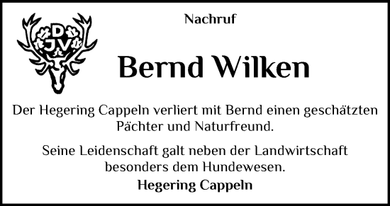 Anzeige von Bernd Wilken von OM-Medien