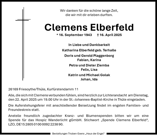 Anzeige von Clemens Elberfeld von OM-Medien