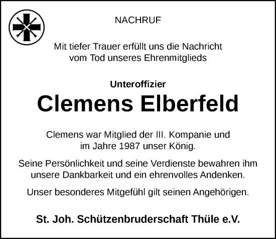 Anzeige von Clemens Elberfeld von OM-Medien