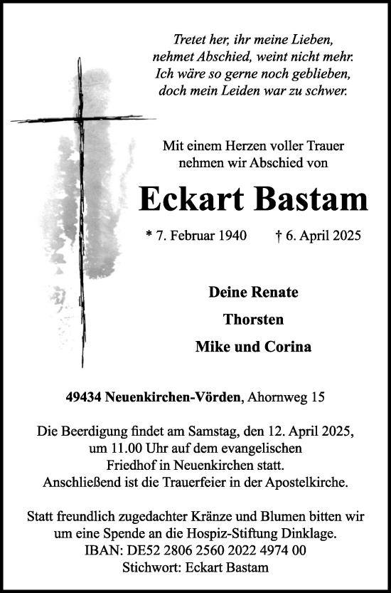 Anzeige von Eckart Bastam von OM-Medien