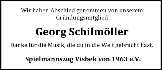 Anzeige von Georg Schilmöller von OM-Medien
