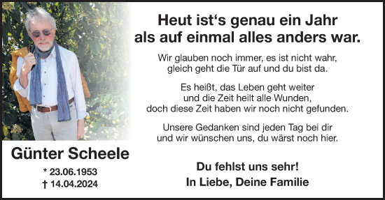 Anzeige von Günter Scheele von OM-Medien