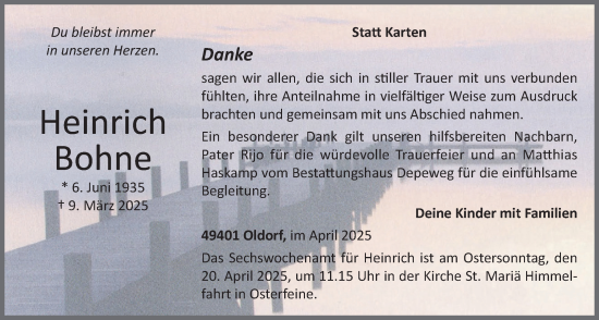 Anzeige von Heinrich Bohne von OM-Medien