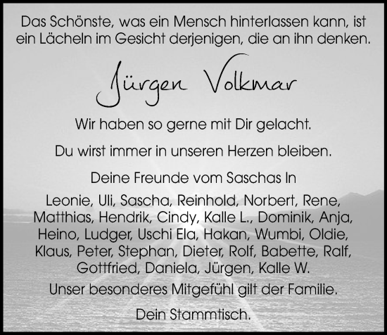 Anzeige von Jürgen Volkmar von OM-Medien