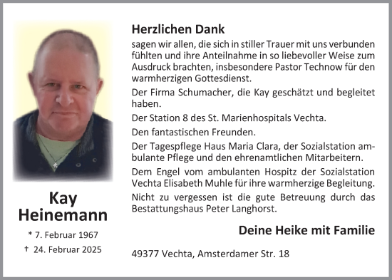 Anzeige von Kay Heinemann von OM-Medien