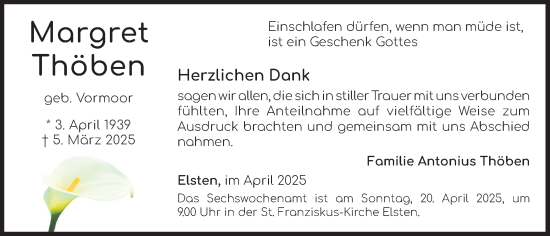 Anzeige von Margret Thöben von OM-Medien