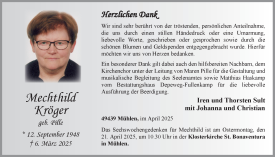 Anzeige von Mechthild Kröger von OM-Medien