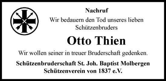 Anzeige von Otto Thien von OM-Medien