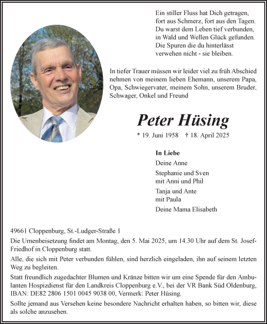 Anzeige von Peter Hüsing von OM-Medien