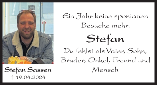 Anzeige von Stefan Sassen von OM-Medien