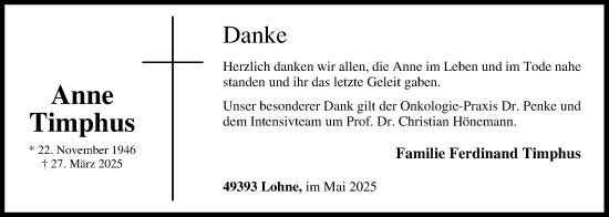 Anzeige von Anne Timphus von OM-Medien