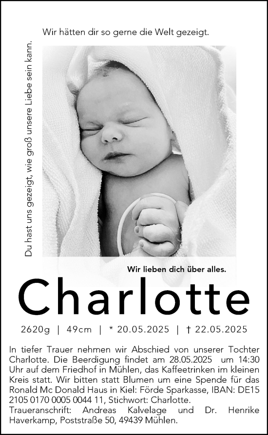 Anzeige von Charlotte  von OM-Medien