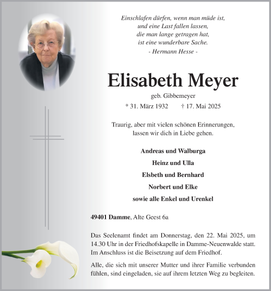Anzeige von Elisabeth Meyer von OM-Medien