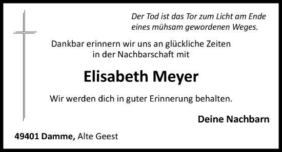 Anzeige von Elisabeth Meyer von OM-Medien
