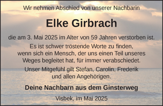 Anzeige von Elke Girbrach von OM-Medien