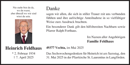 Anzeige von Heinrich Feldhaus von OM-Medien