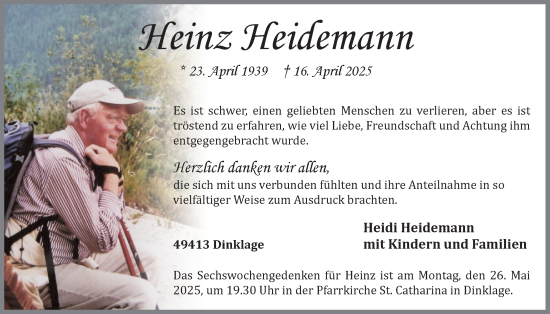 Anzeige von Heinz Heidemann von OM-Medien