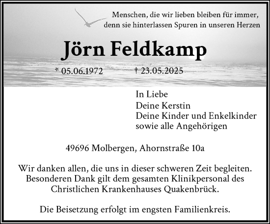 Anzeige von Jörn Feldkamp von OM-Medien