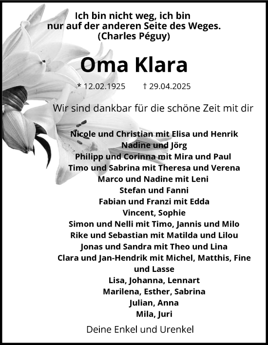 Anzeige von Klara Uphaus von OM-Medien