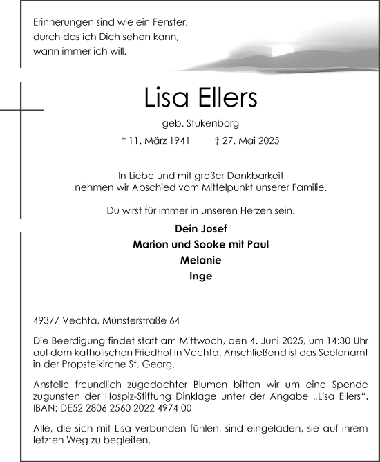 Anzeige von Lisa Ellers von OM-Medien