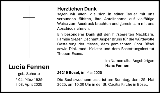 Anzeige von Lucia Fennen von OM-Medien