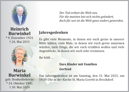 Anzeige von Maria Burwinkel von OM-Medien