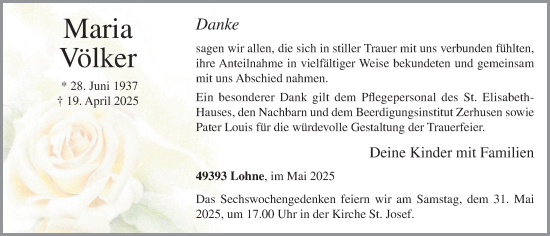 Anzeige von Maria Völker von OM-Medien