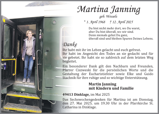 Anzeige von Martina Janning von OM-Medien
