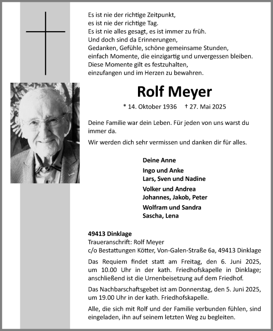 Anzeige von Rolf Meyer von OM-Medien