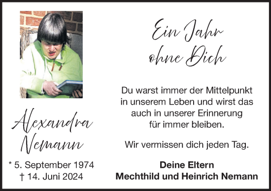 Anzeige von Alexandra Nemann von OM-Medien
