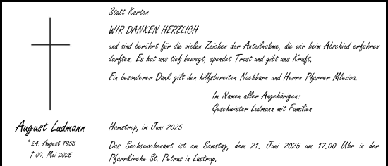 Anzeige von August Ludmann von OM-Medien