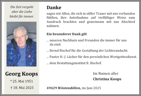 Anzeige von Georg Koops von OM-Medien