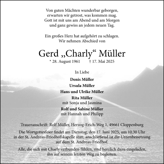 Anzeige von Gerd Müller von OM-Medien