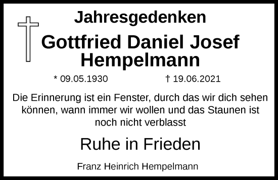 Anzeige von Gottfried  Hempelmann von OM-Medien